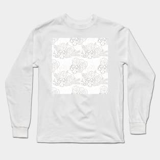 Hand drawn delicate decorative vintage seamless pattern with blossom flowers. Vector illustration Long Sleeve T-Shirt